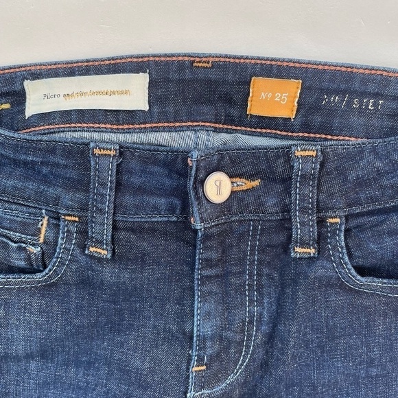 Anthropologie Pilcro & the Letterpress Stet Mid-rise Jeans Dark Rinse Size 25 - Picture 6 of 12